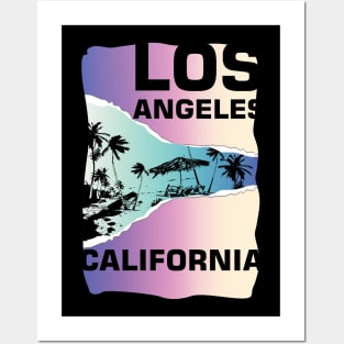 los angles california Beach torn Poster Posters and Art